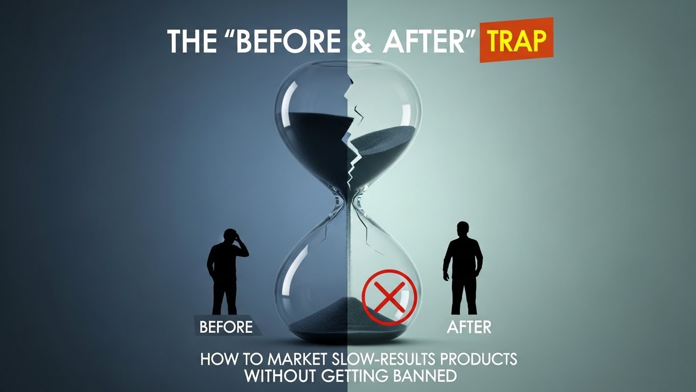 The 'Before & After' Trap How to Market Slow-Results Products Without Getting Banned