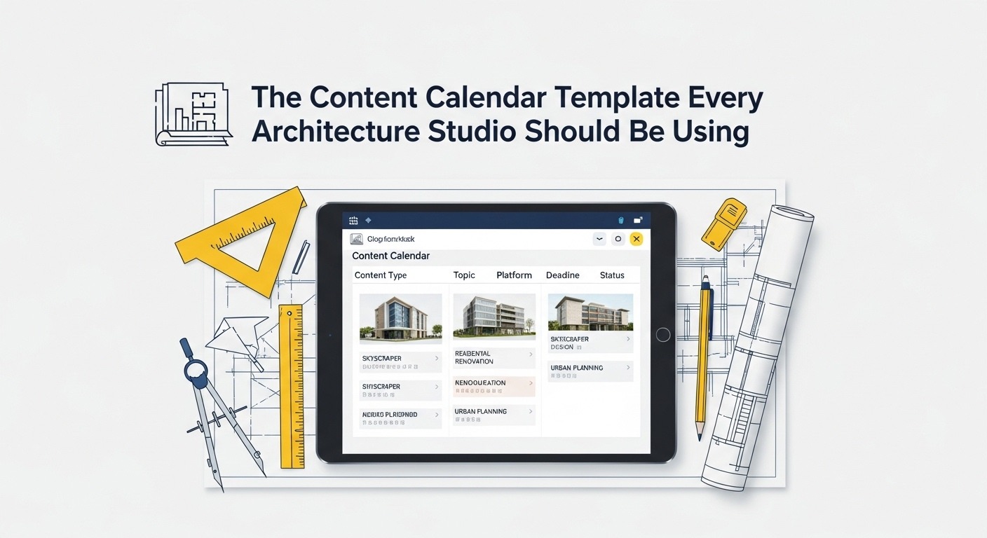 The Content Calendar Template Every Architecture Studio Should Be Using