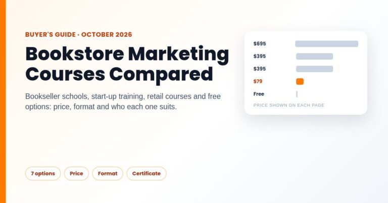 Bookstore marketing courses compared by price, format and certificate